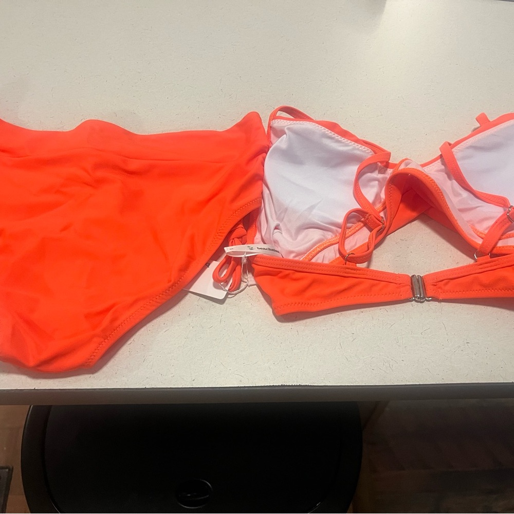Vibrant Orange Women's Bikini Set